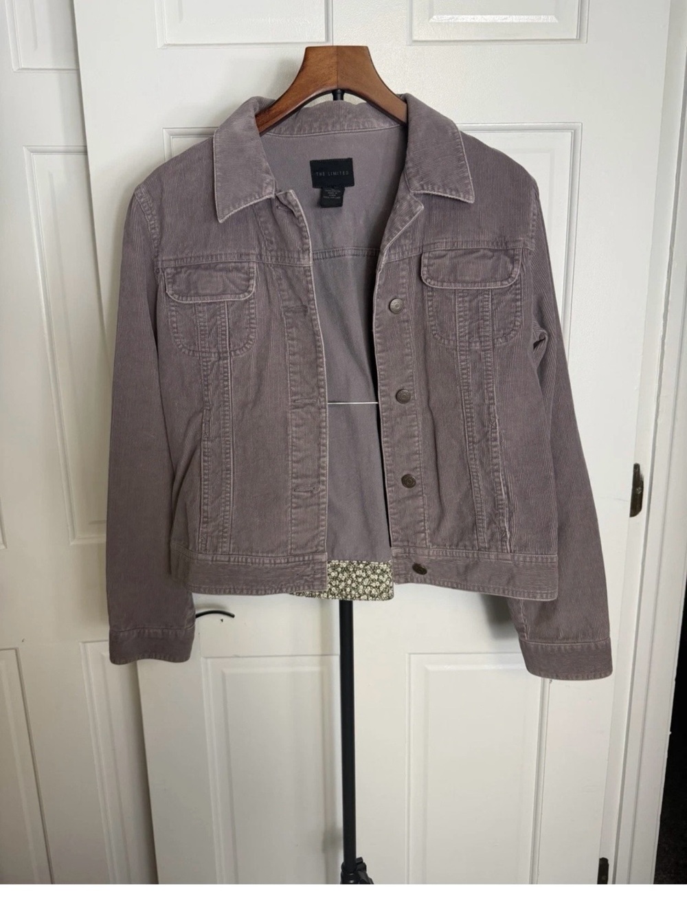 The Limited Vintage Light Purple Corduroy Jacket Button Front Size Large Y2K
